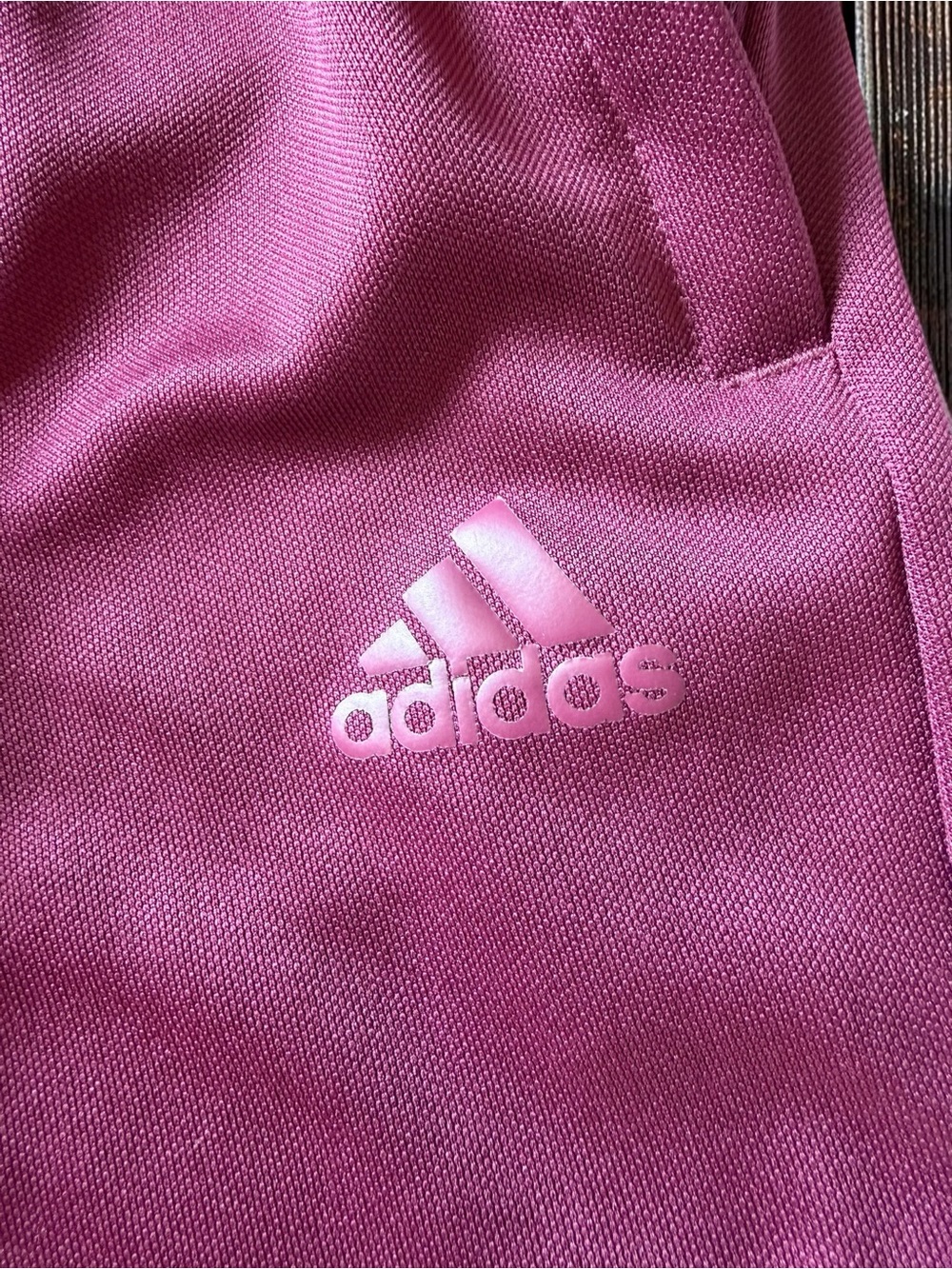 Adidas Track Pants Kids XS Burgundy Striped Hem Athletic Sweatpants - Picture 9 of 12